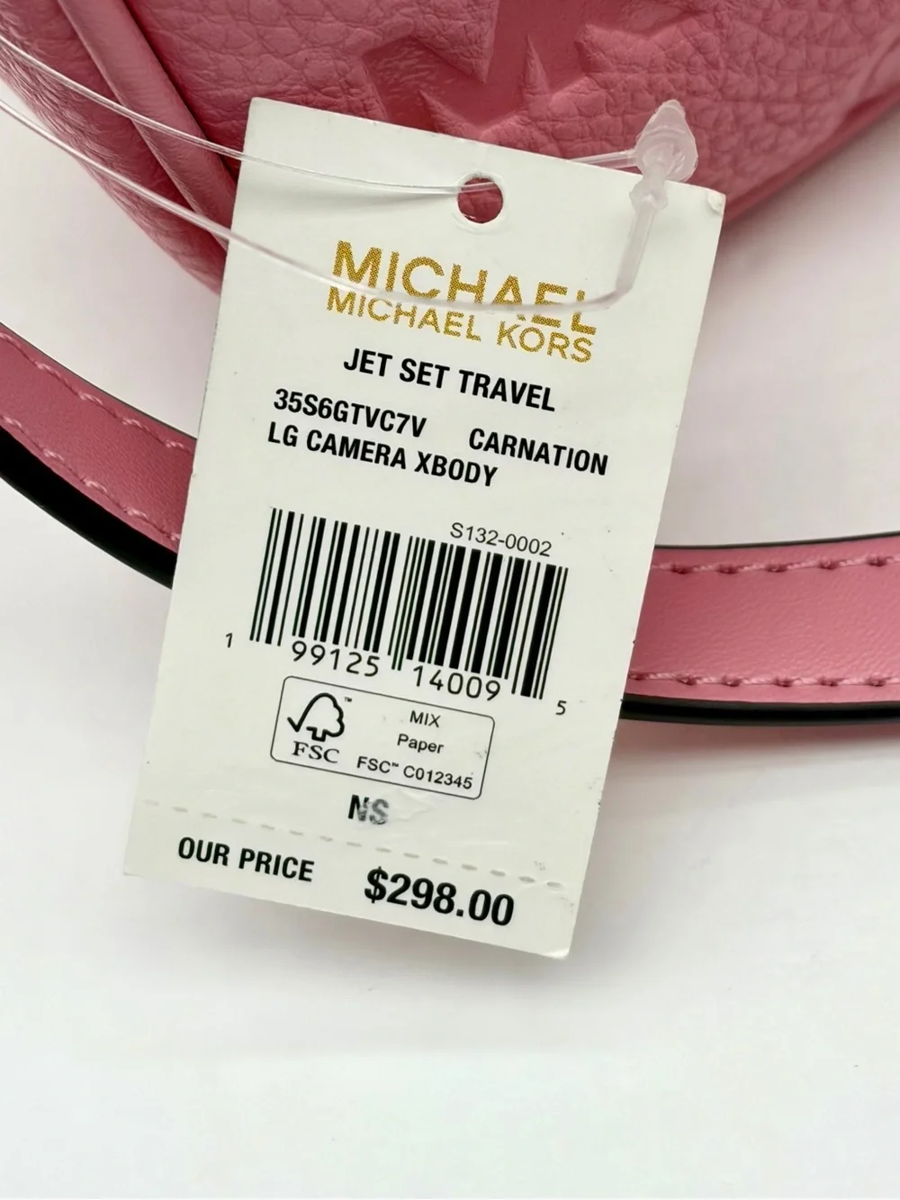 Michael Kors JET SET TRAVEL LARGE LOGO DEBOSSED CAMERA CROSSBODY BAG NWT